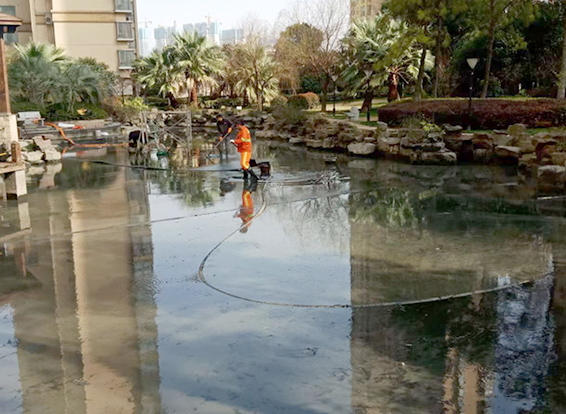 保定景观池淤泥清理